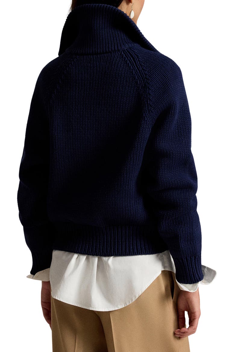 Cotton Blend Cardigan, Alternate, color, CRUISE NAVY