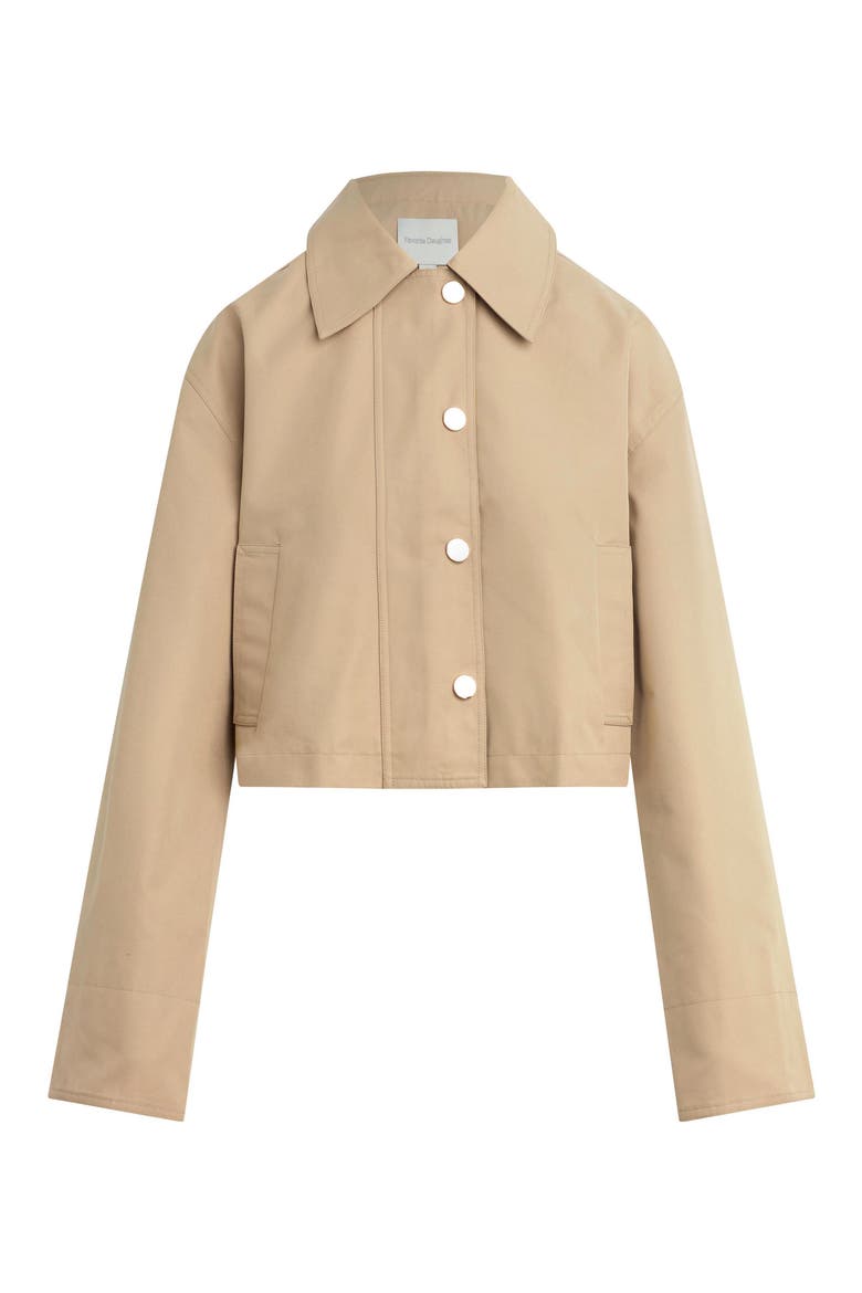 The Rue Cropped Trench, Alternate, color, KHAKI
