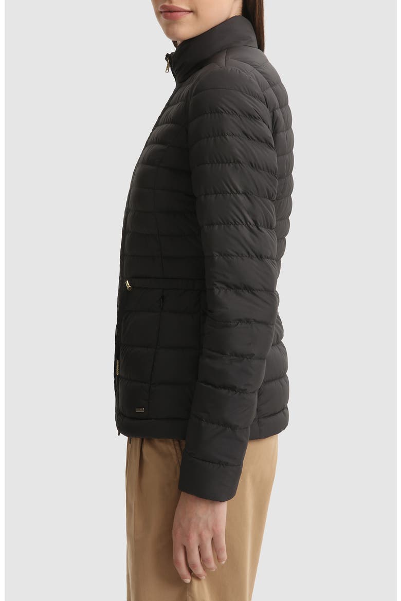 Hibiscus Water Repellent Down Jacket, Alternate, color, BLACK