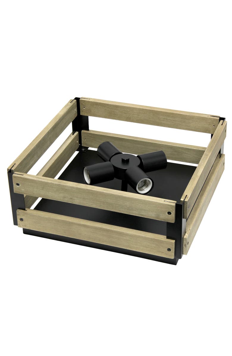 LALIA HOME Cage Flush Mount Ceiling Light Fixture, Alternate, color,