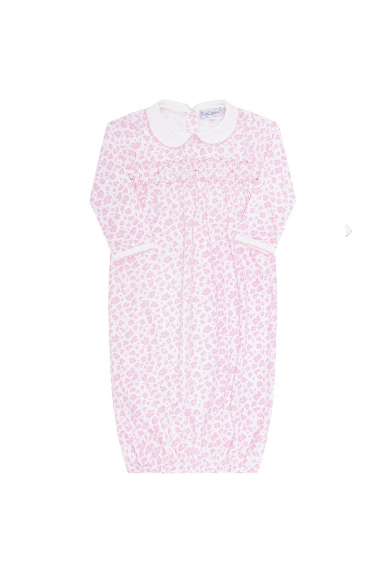 Pink Cheetah Print Smocked Gown  - Baby, Main, color, Pink