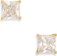 NORDSTROM RACK Princess Cut Cubic Zirconia Stud Earrings