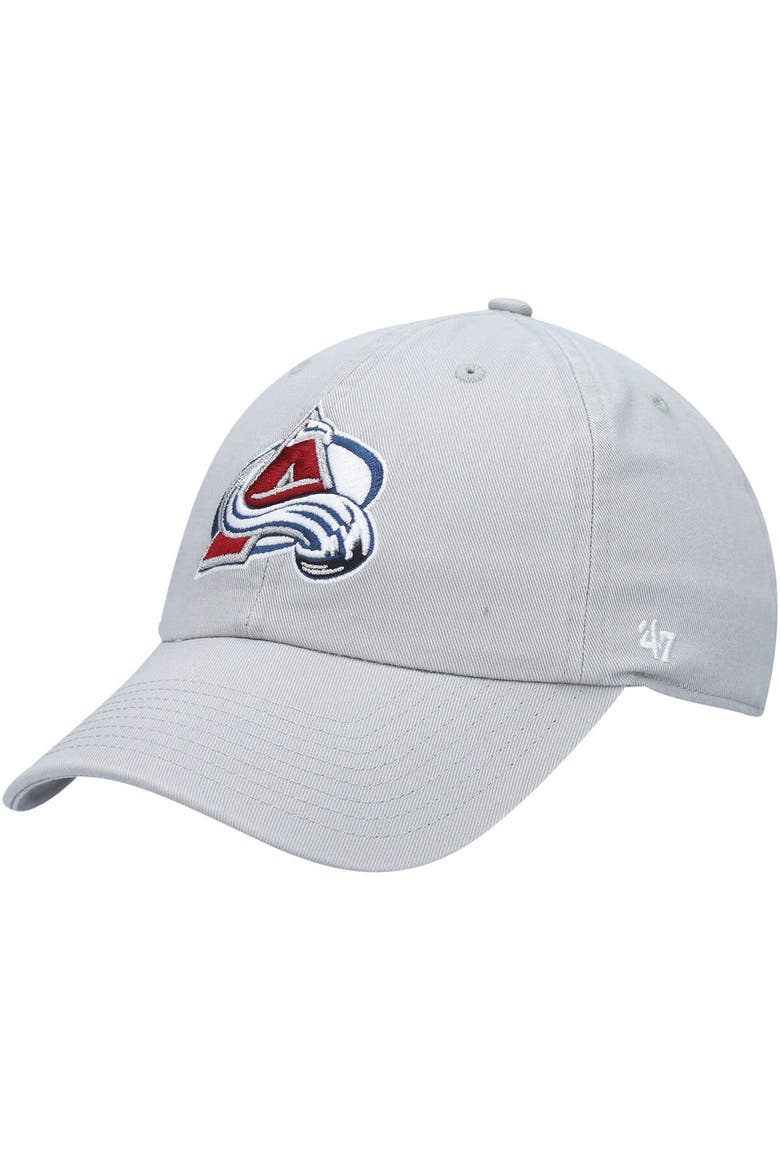 Men's '47 Gray Colorado Avalanche Clean Up Adjustable Hat, Main, color, Gray