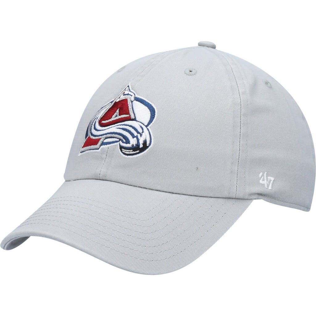 Men's '47 Gray Colorado Avalanche Clean Up Adjustable Hat at Nordstrom