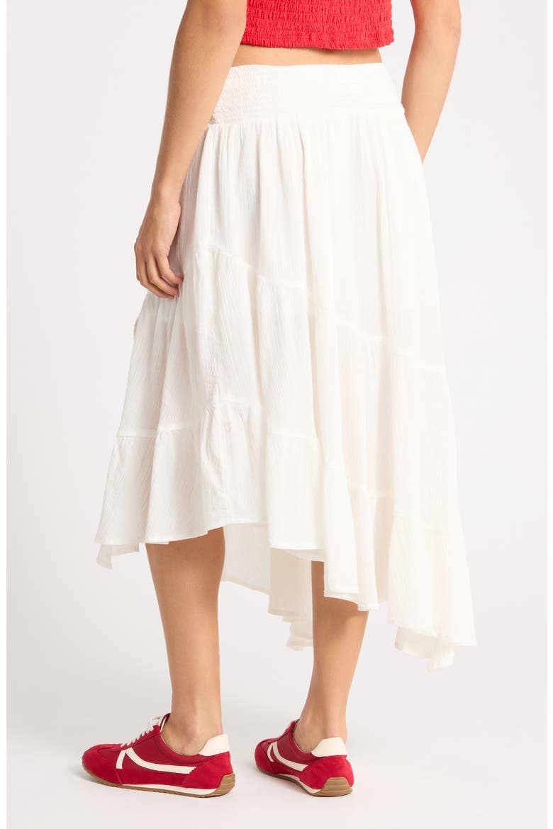 Tiered Asymmetric Skirt, Alternate, color, IVORY