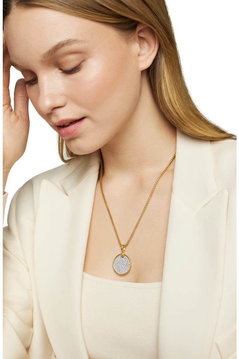 Elements Disc Pendant, Alternate, color, DIAMOND/ YELLOW GOLD