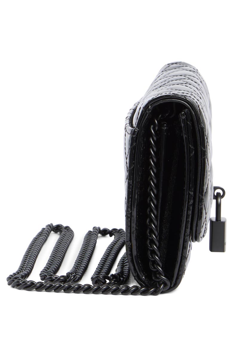 Kurt Geiger London Drench Quilted Leather Wallet on a Chain, Alternate, color, 