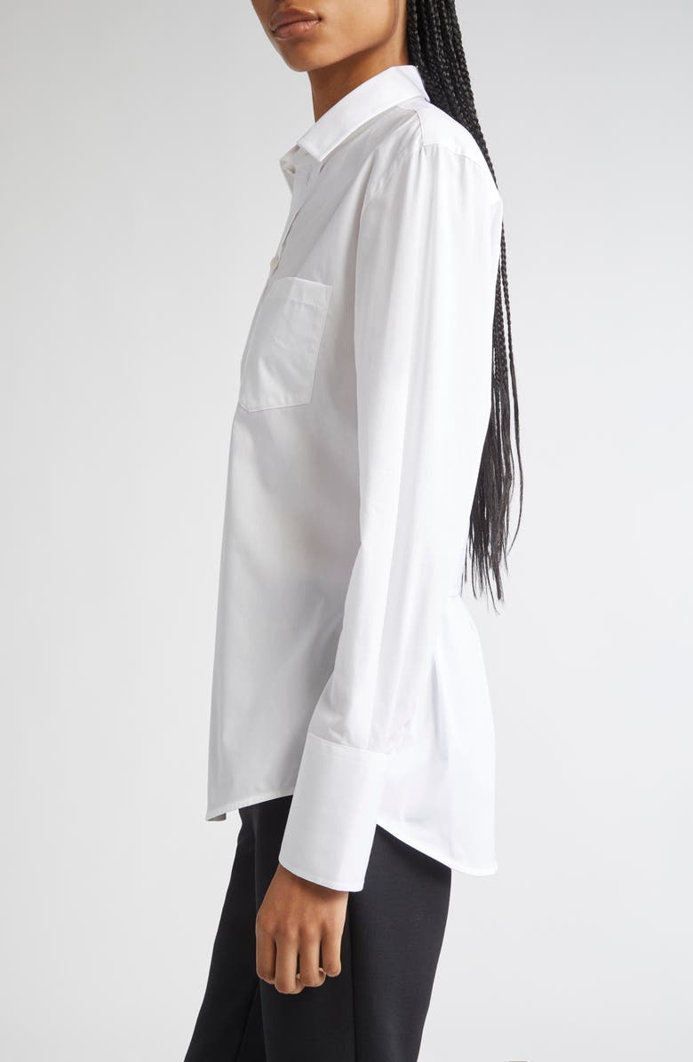 Victoria Beckham Tab Detail Button-Up Shirt, Alternate, color, White