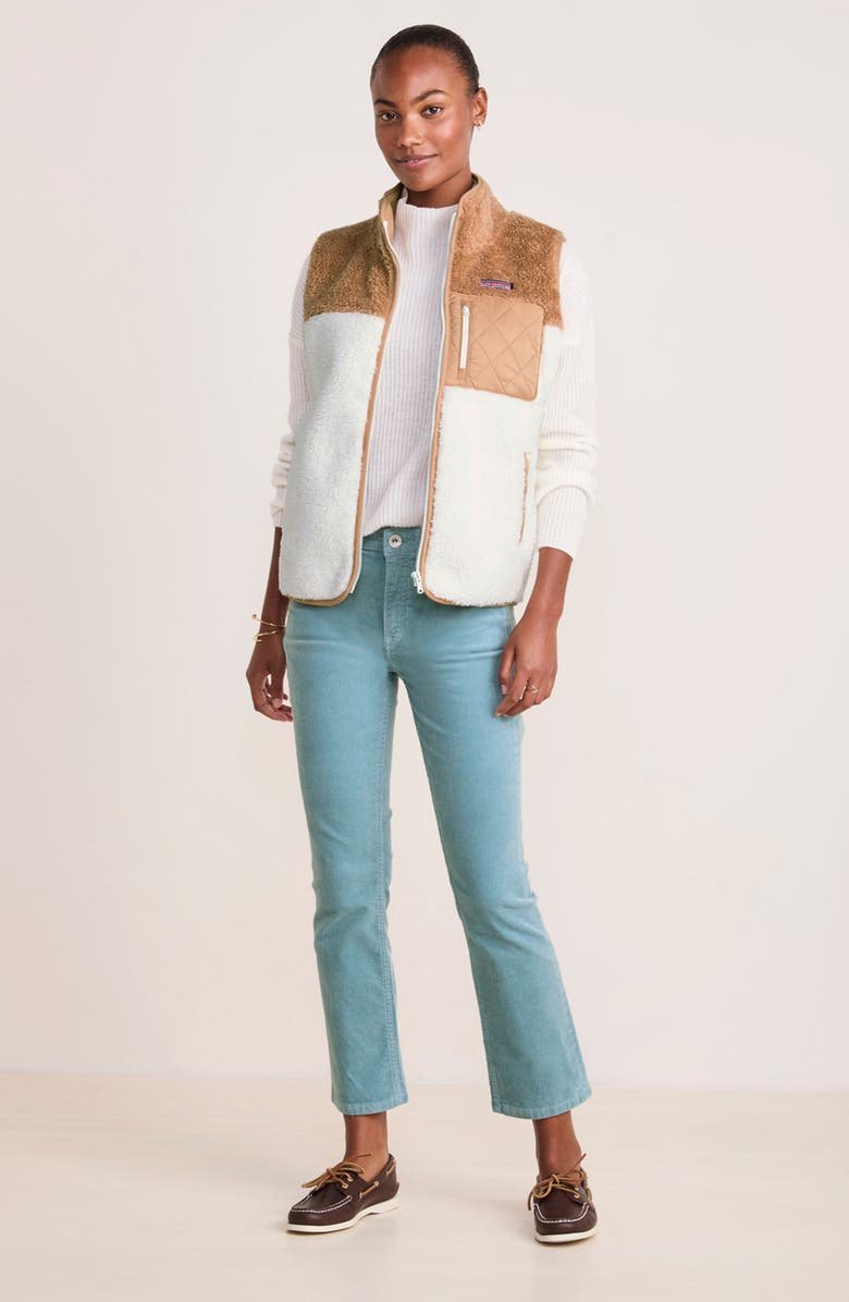 vineyard vines Mixed Media Zip Vest, Alternate, color,