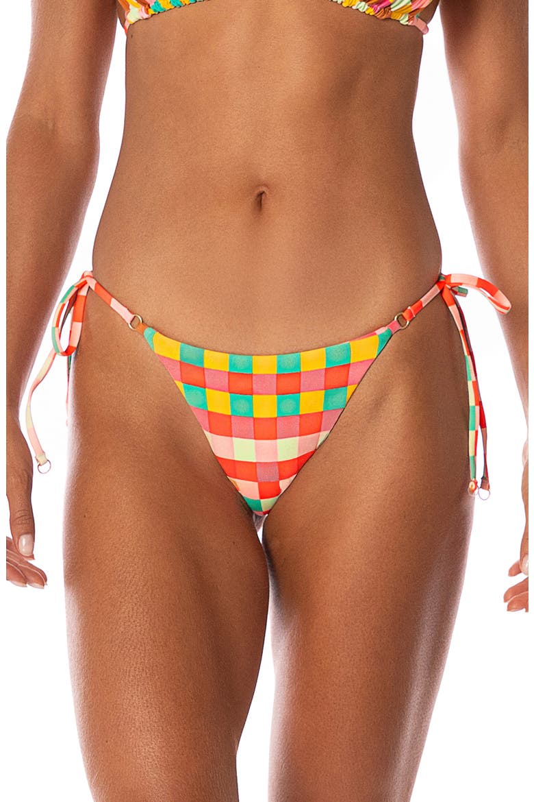 Golden Gambit Oahu Reversible Side Tie Bikini Bottoms, Main, color, RED MULTI