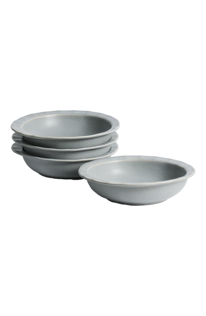 Stone Lain Oasis Stoneware 4-Piece Pasta Bowl Set, Main, color, Grey Blue