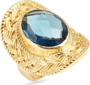 Kiara by Ki-ele Olivia London Blue Topaz Statement Ring