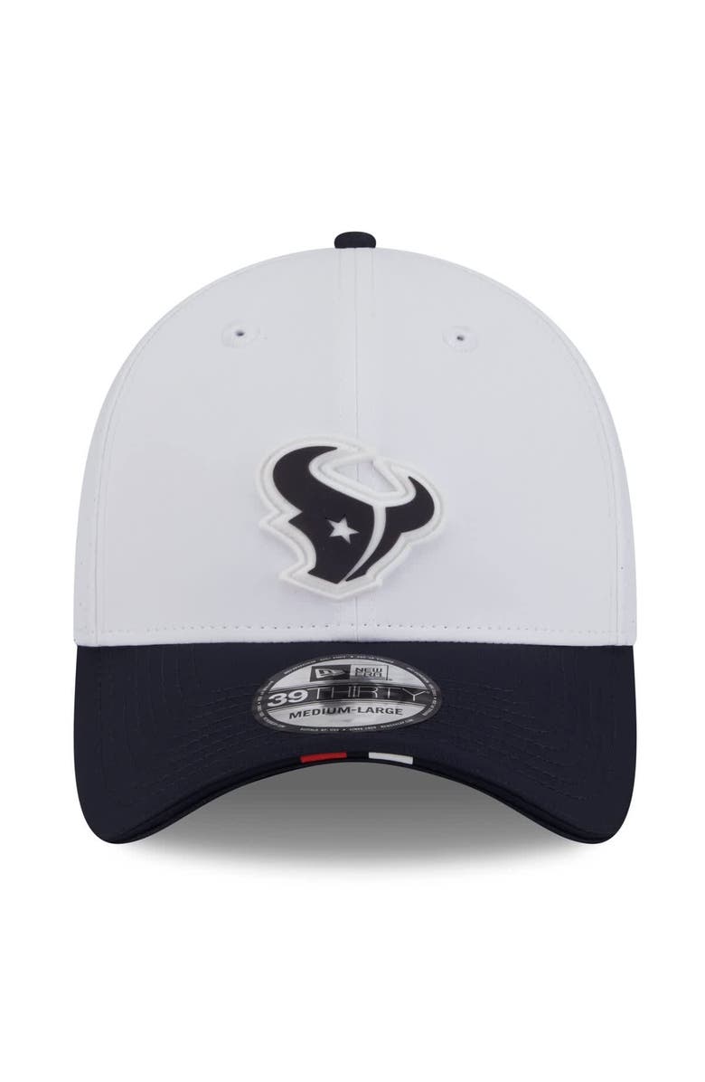 New Era Men's New Era  White/Navy Houston Texans 2025 NFL Training Camp 39THIRTY Flex Hat, Alternate, color, White