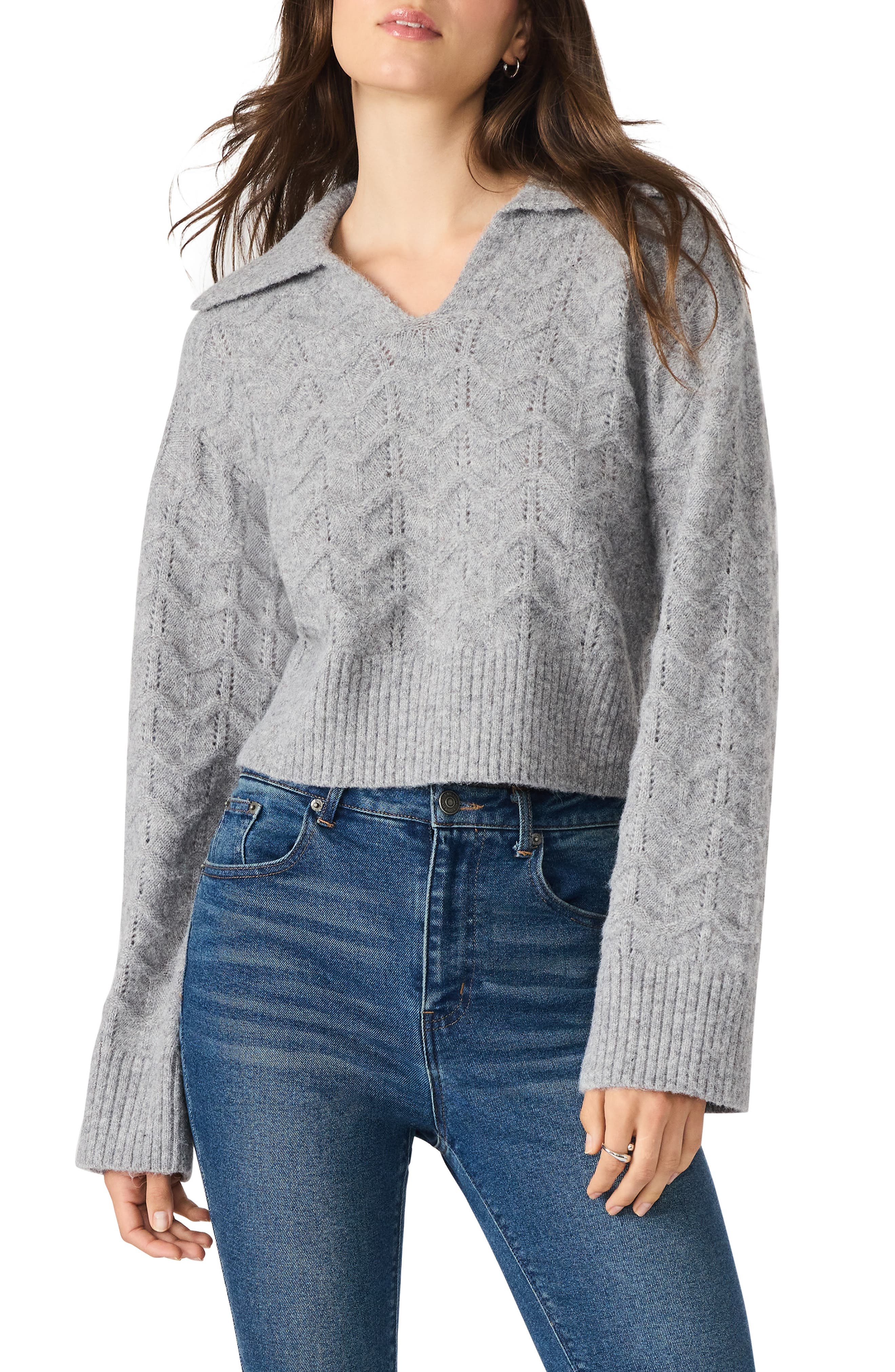 Esthere Pointelle Collar Sweater