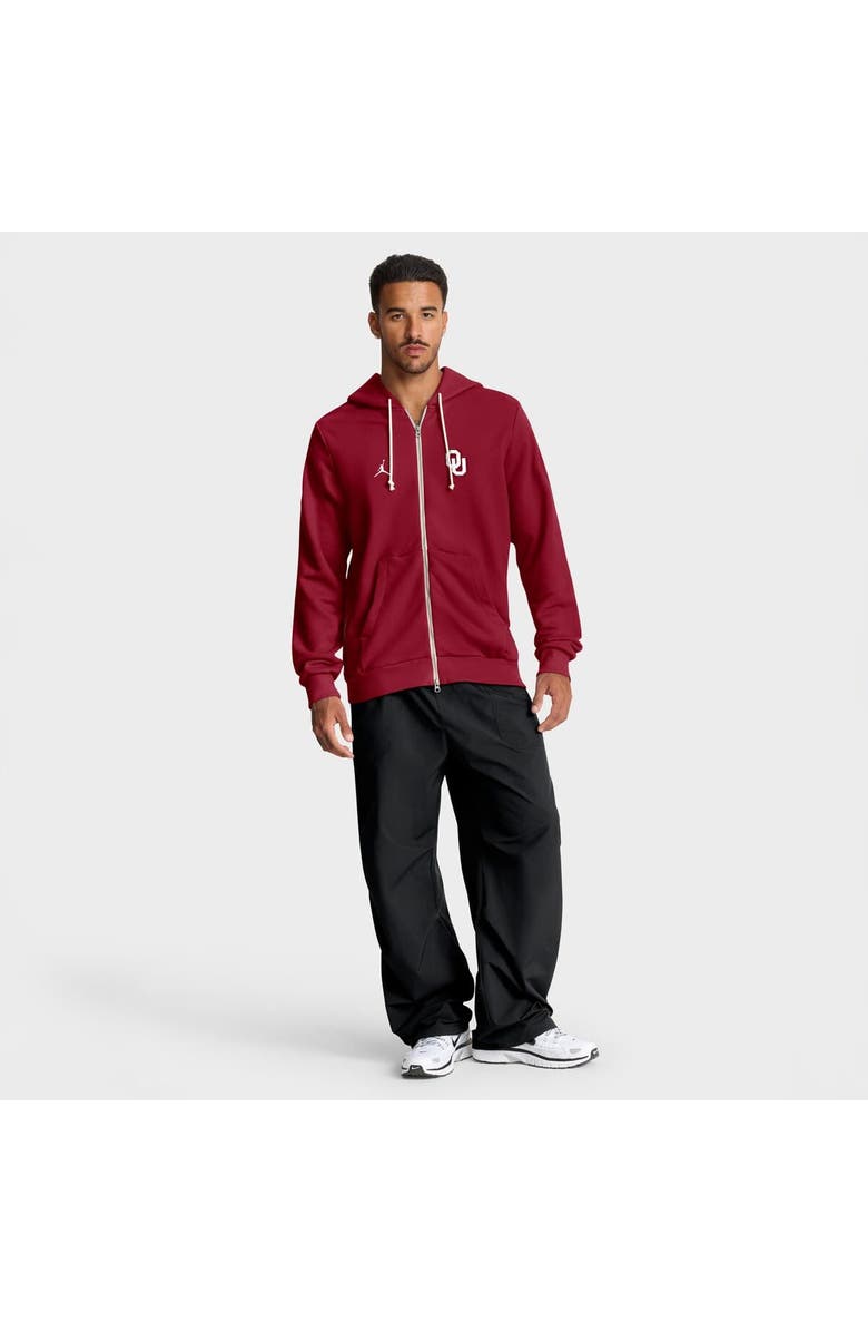 Jordan Brand Men's Jordan Brand Crimson Oklahoma Sooners 2025 Sideline Performance Full-Zip Hoodie, Alternate, color, Crimson