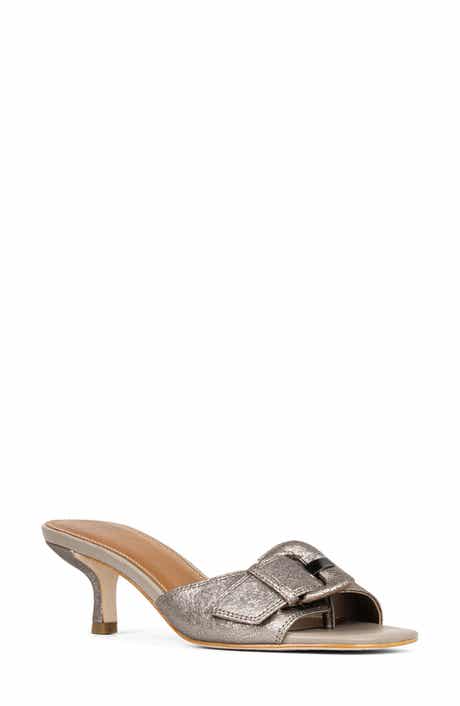 Donald Pliner Buckle Kitten Heel Sandal