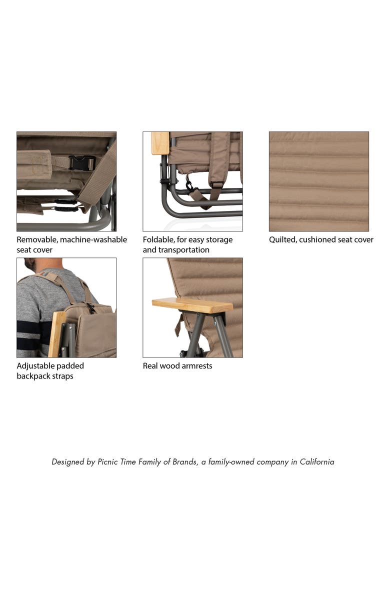 Picnic Time Descanso Beach Chair, Alternate, color, Beige