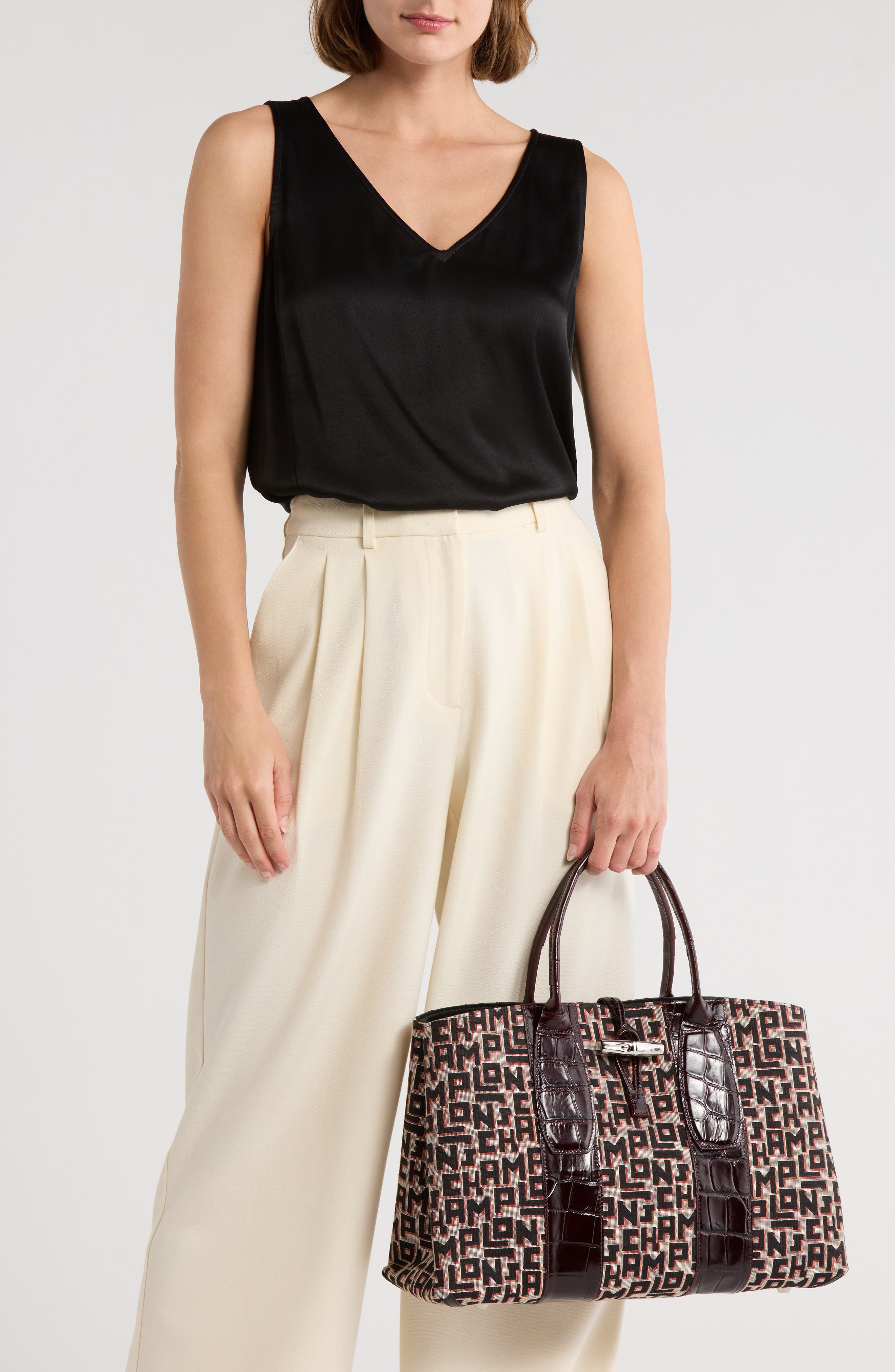 Longchamp Ro Large Tote Bag, Alternate, color, 