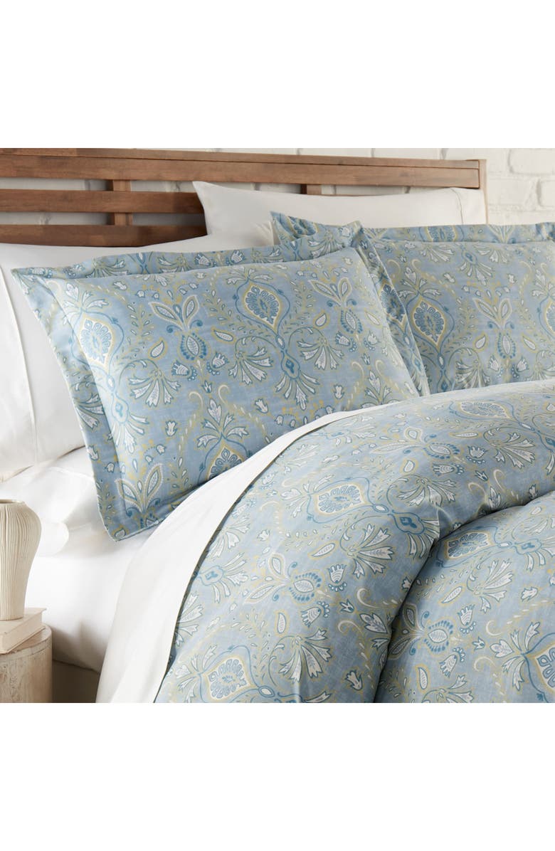 SOUTHSHORE FINE LINENS Luxury Premium Oversized Printed Comforter Set, Alternate, color, Blue