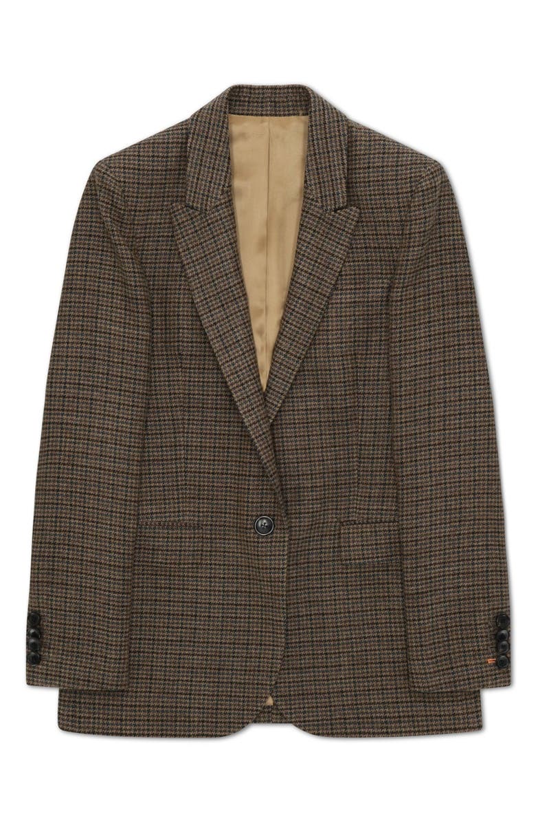 Fortela Bella Classic Check Jacket, Main, color, Brown