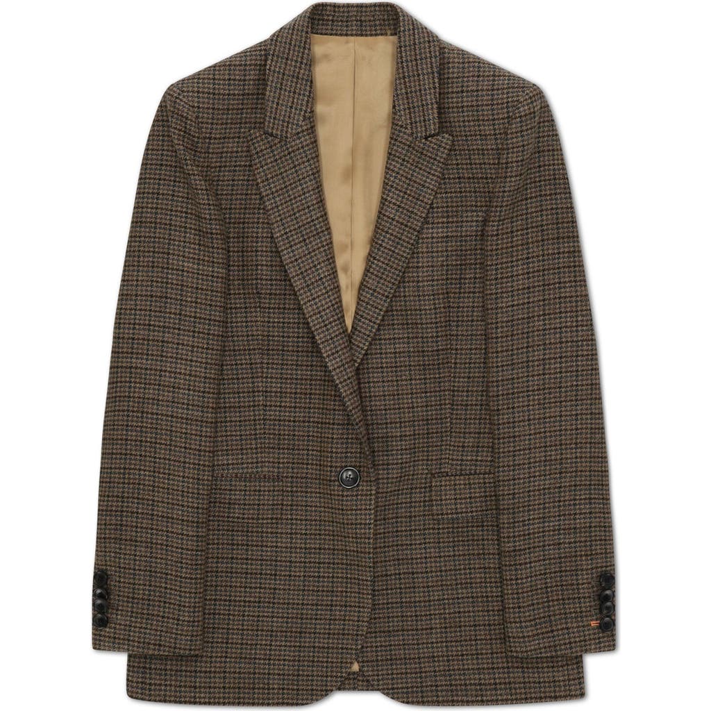 Fortela Bella Classic Check Jacket In Brown