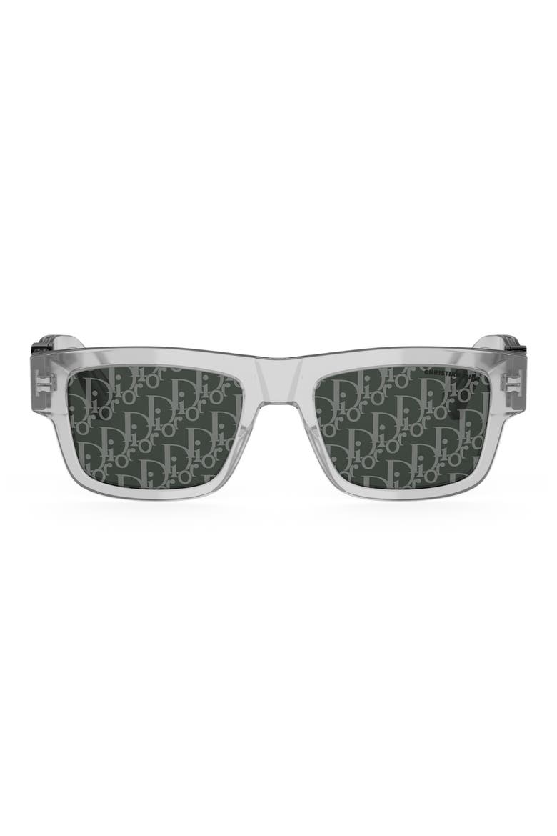 DIOR 'DiorOblique S3I 52mm Mirrored Rectangular Sunglasses (Men