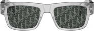 DIOR Oblique S3I 52mm Mirrored Rectangular Sunglasses