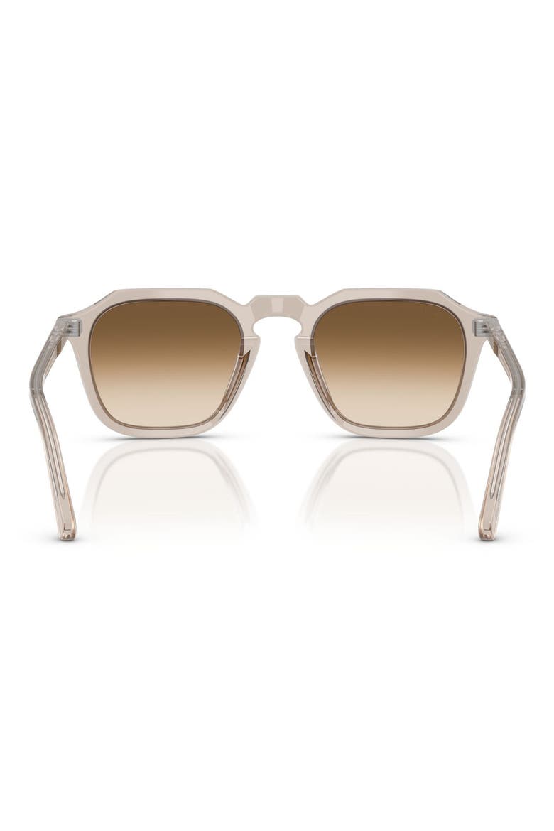 50mm Square Sunglasses, Alternate, color, TRANSPARENT BROWN GREY / CLEAR