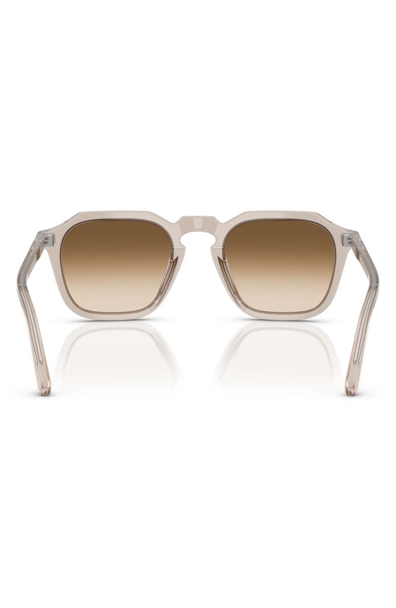 Persol 50mm Square Sunglasses, Alternate, color, Transparent Brown Grey / Clear