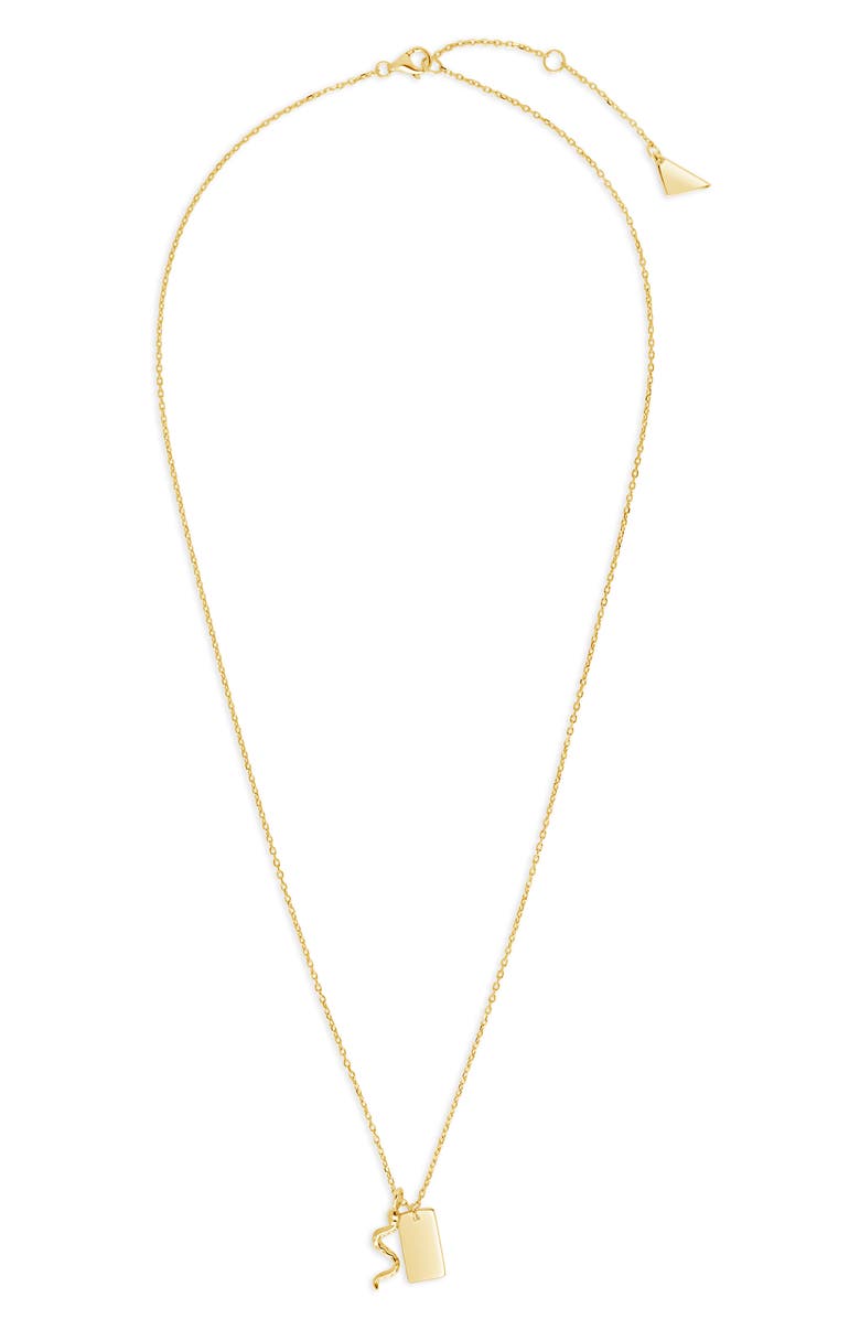 Sterling Forever Bella Pendant Necklace, Main, color, Gold