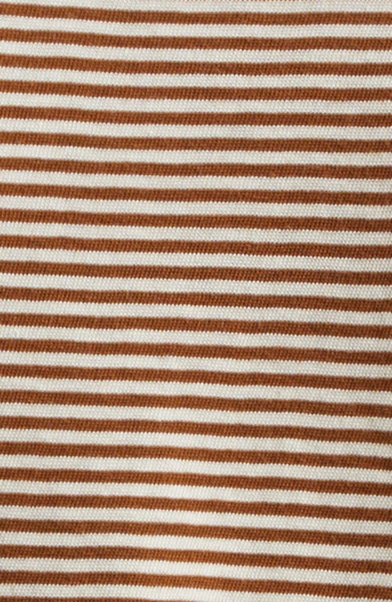 Bode Newton Stripe Top, Alternate, color, Brown Cream