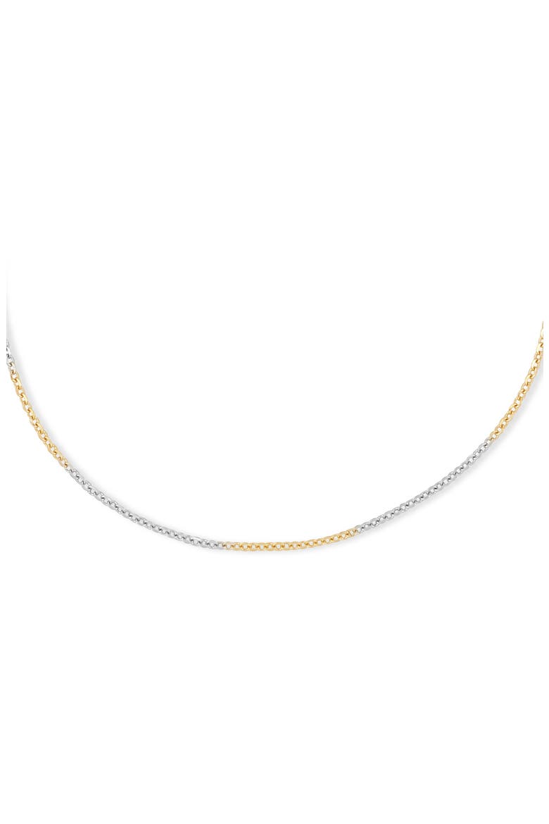 14K Gold Two-Tone Chain Bracelet, Alternate, color, 14K TWO TONE GOLD