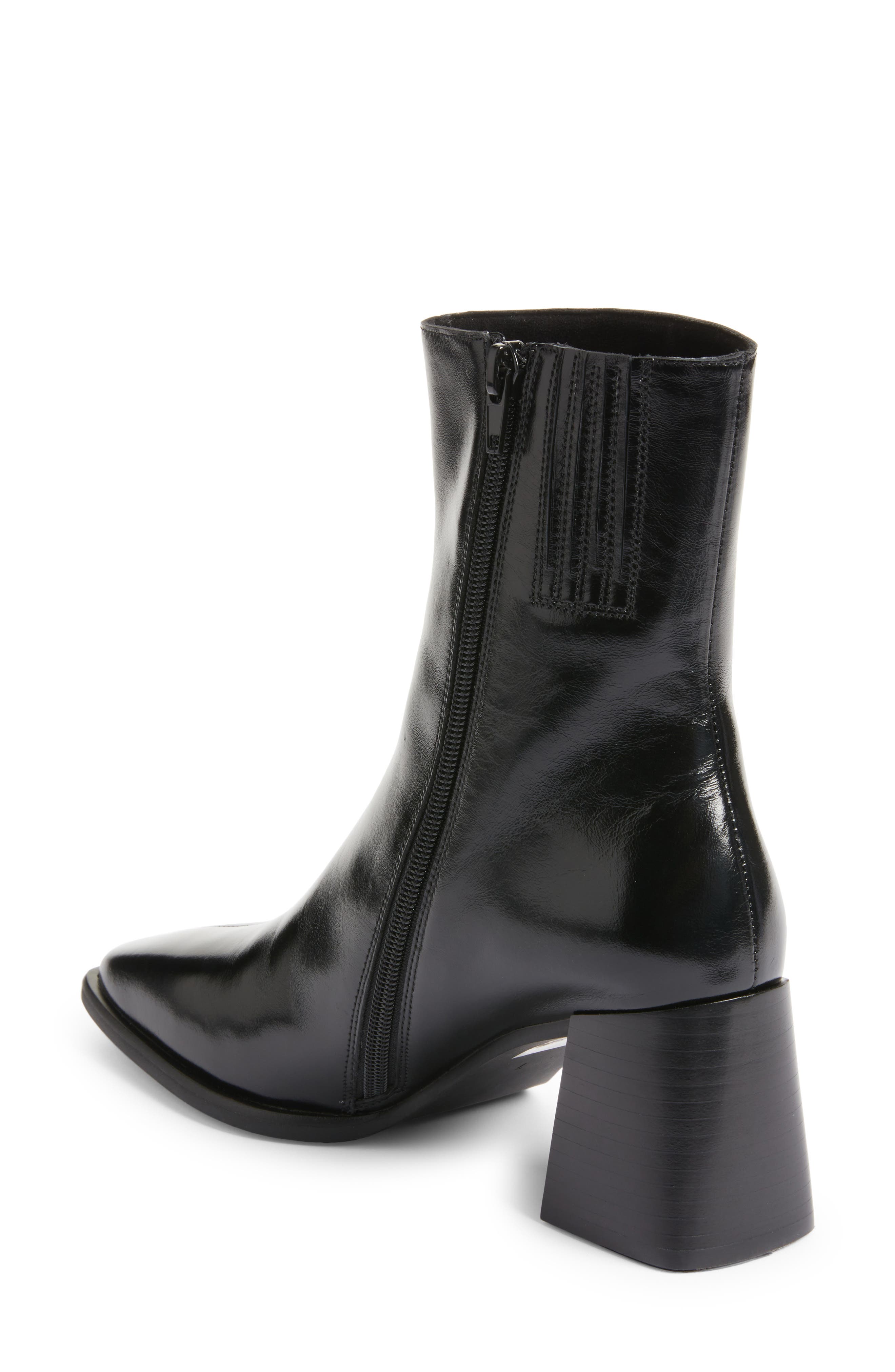 Geist Square Toe Boot, Alternate, color, BLACK CRINKLE PATENT