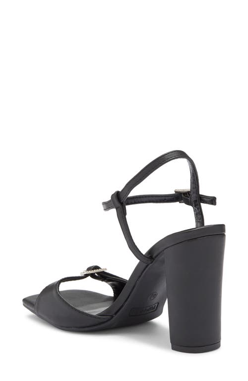 Top Guy Shoes Celeste Block Heel Sandal In Black Pu