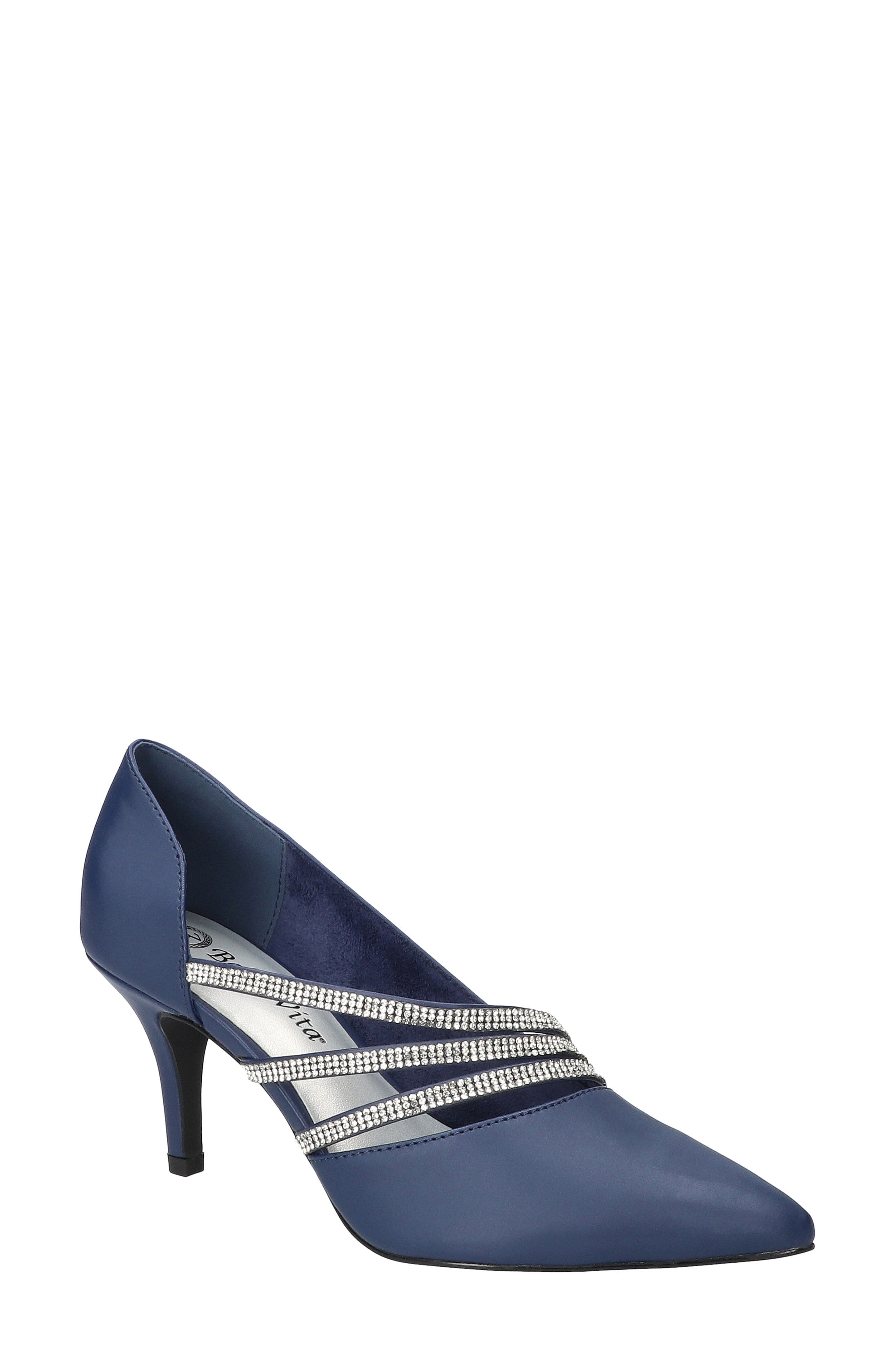 NAVY SATIN-STONES