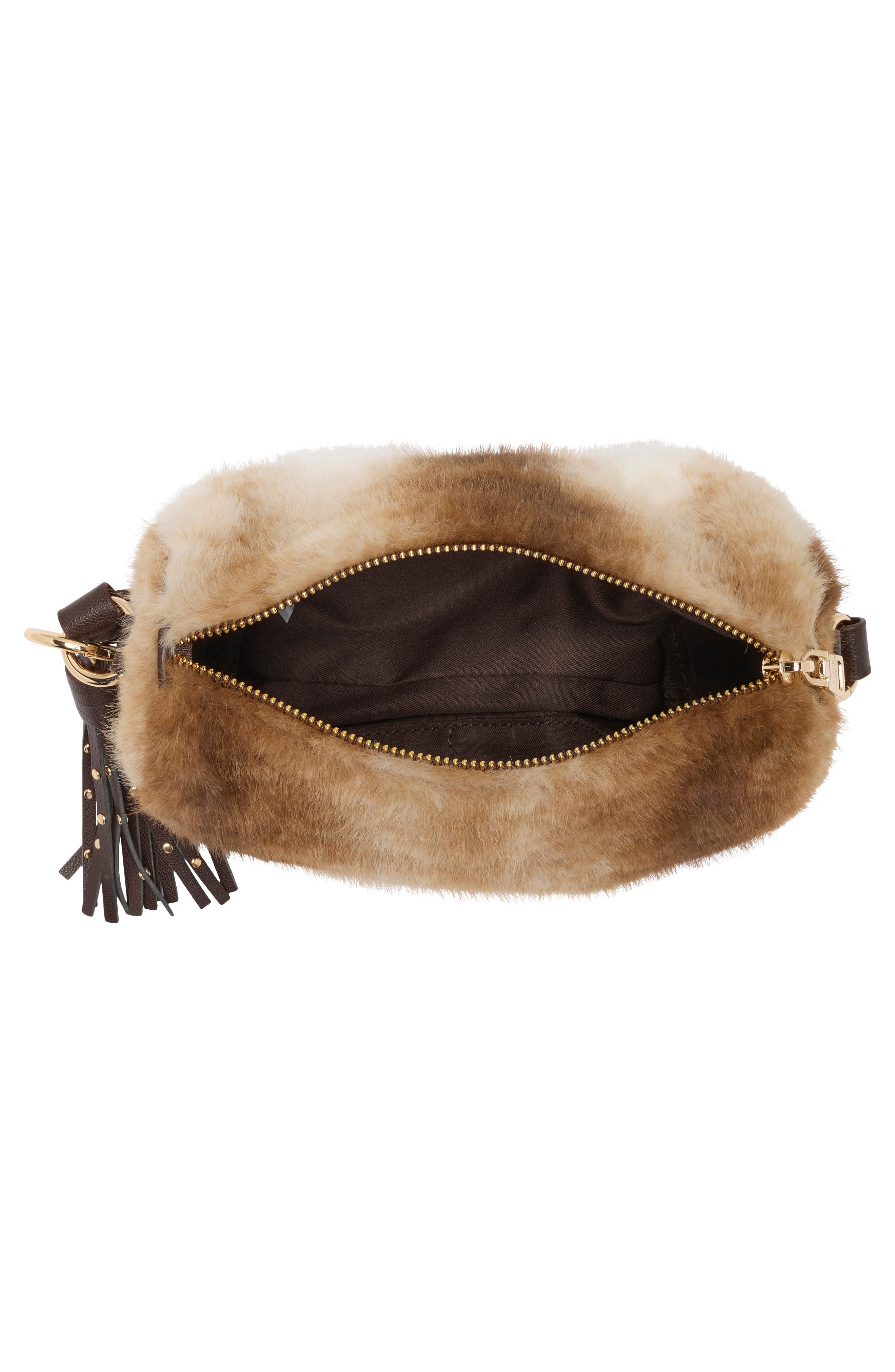 BCarrie Faux Fur Shoulder Bag, Alternate, color, LIGHT FUR