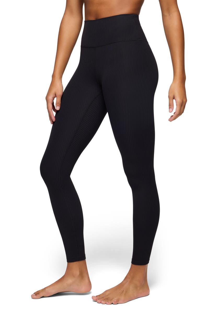 prAna Luxara Rib Leggings, Main, color, Black