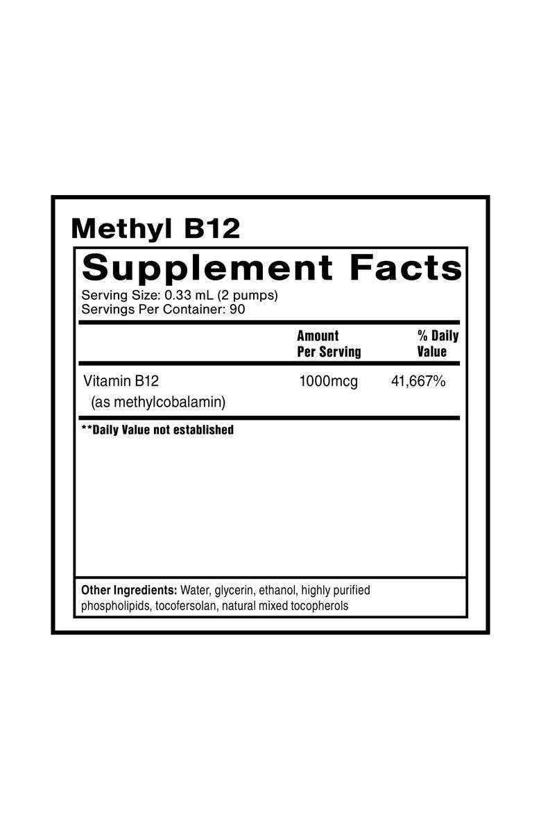Quicksilver Scientific Methyl B12 Methylcobalamin Vitamin Supplement, Alternate, color, NO COLOR