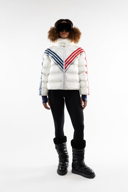 Malibu Ski Club Monogram Mountains Jacket In White