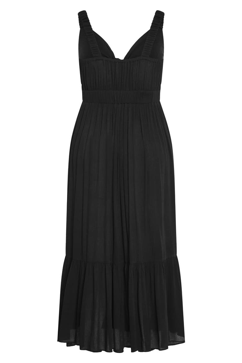 Vacay Fit & Flare Maxi Dress, Alternate, color, BLACK