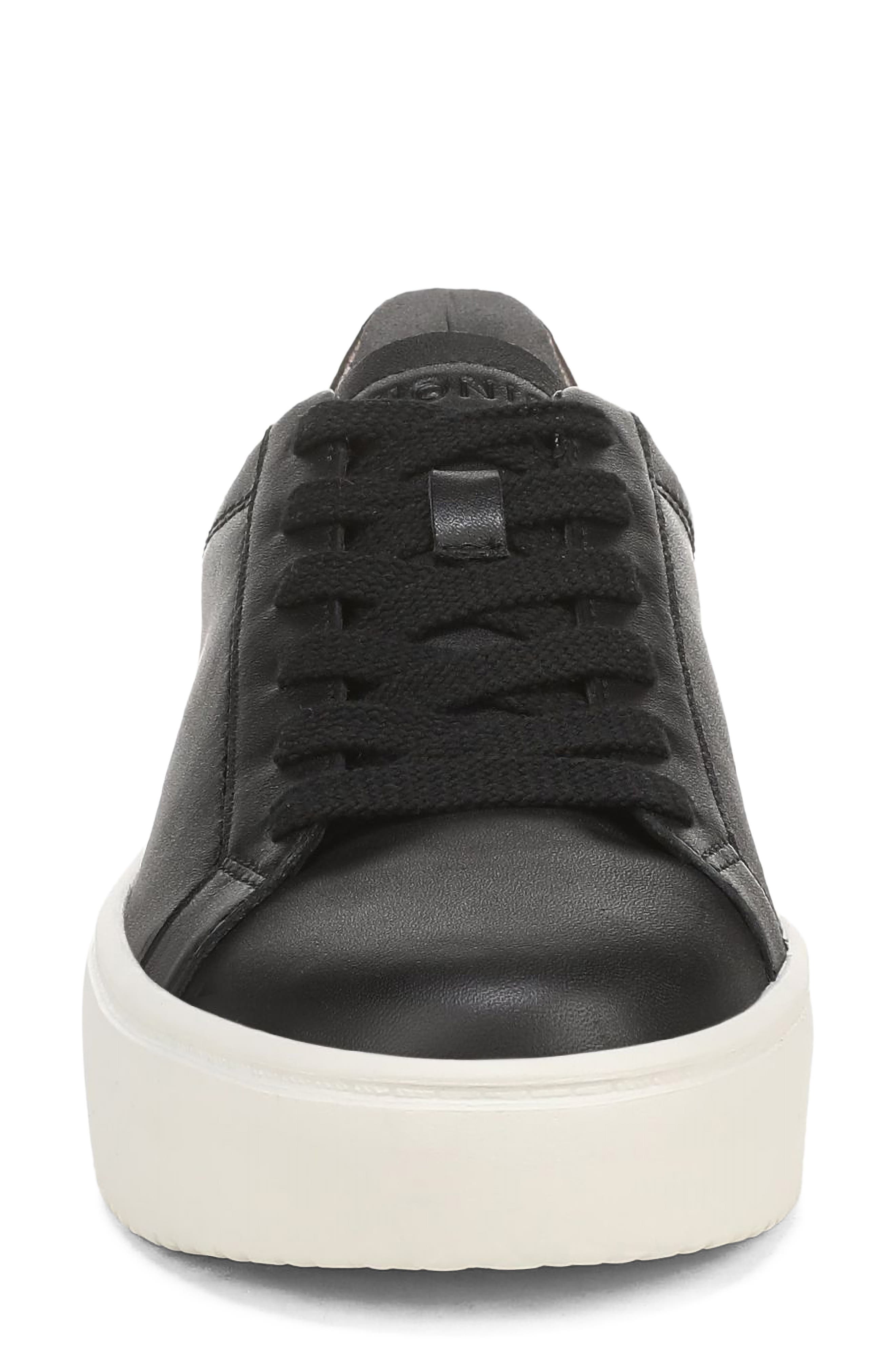 Emilia Leather Sneaker, Alternate, color, BLACK LEATHER