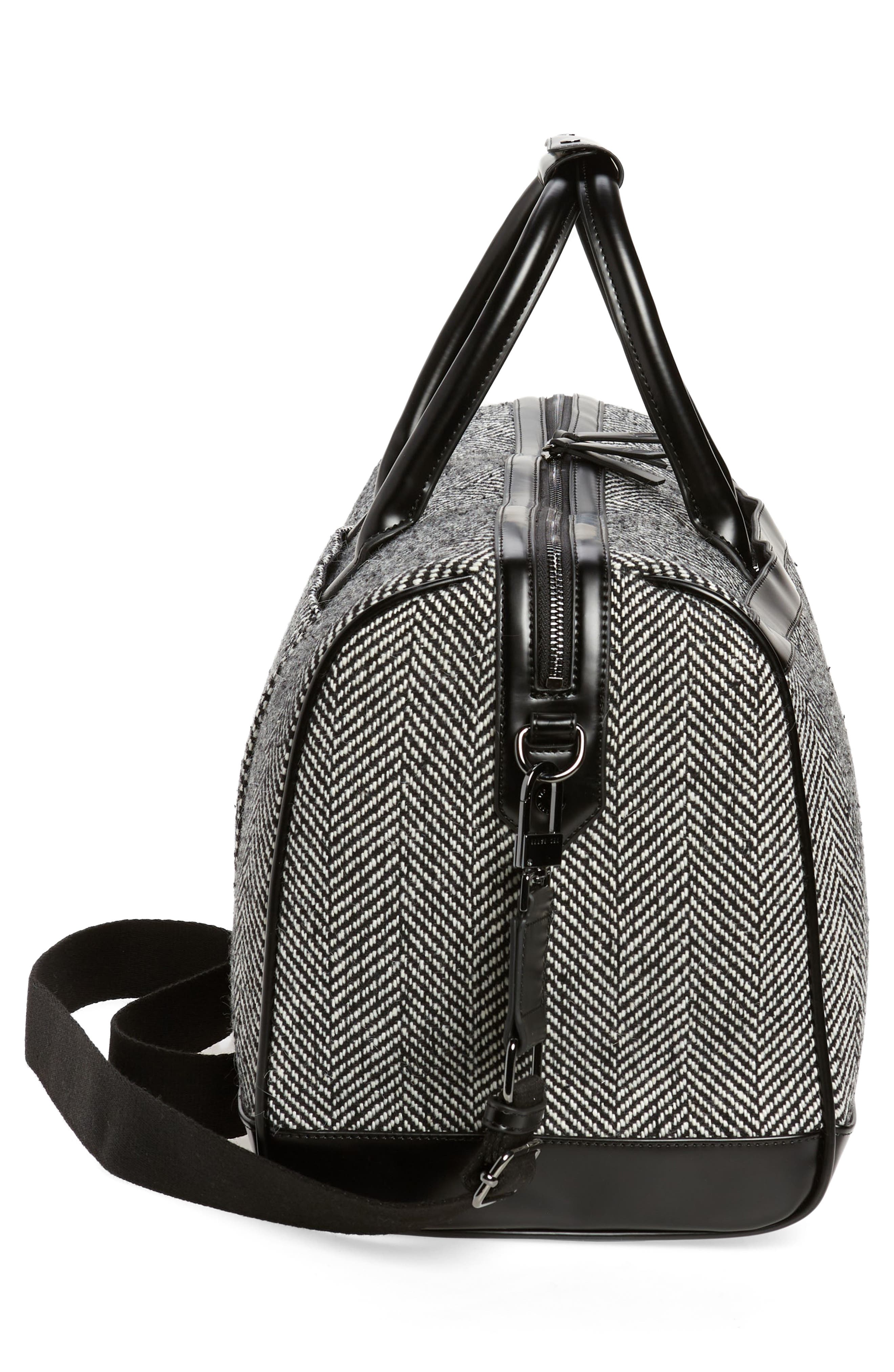 Ted Baker London Herringbone Holdall Bag, Alternate, color, 