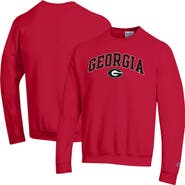 Champion Men's Champion  Red Georgia Bulldogs Arch Over Logo Pullover Sweatshirt