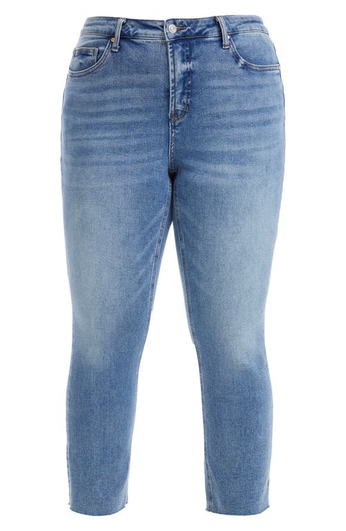 Bayeas Raw Hem Ankle Skinny Jeans In Medium Blue