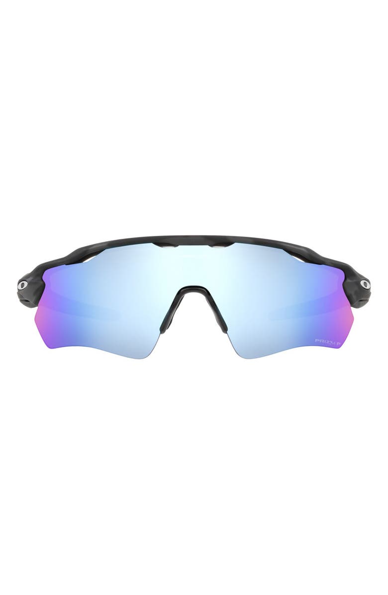 Oakley Radar<sup>®</sup> EV Path<sup>®</sup> 38mm Prizm<sup>™</sup> Polarized Wrap Sunglasses, Main, color, Rubber Black