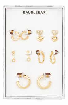 BaubleBar Crystal & Faux Pearl 5-Pack Earring Set