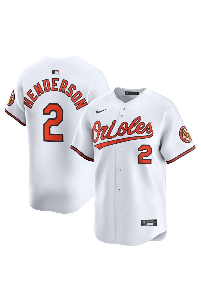 Men's Nike Gunnar Henderson White Baltimore Orioles Home Limited Player Jersey, Main, color, White