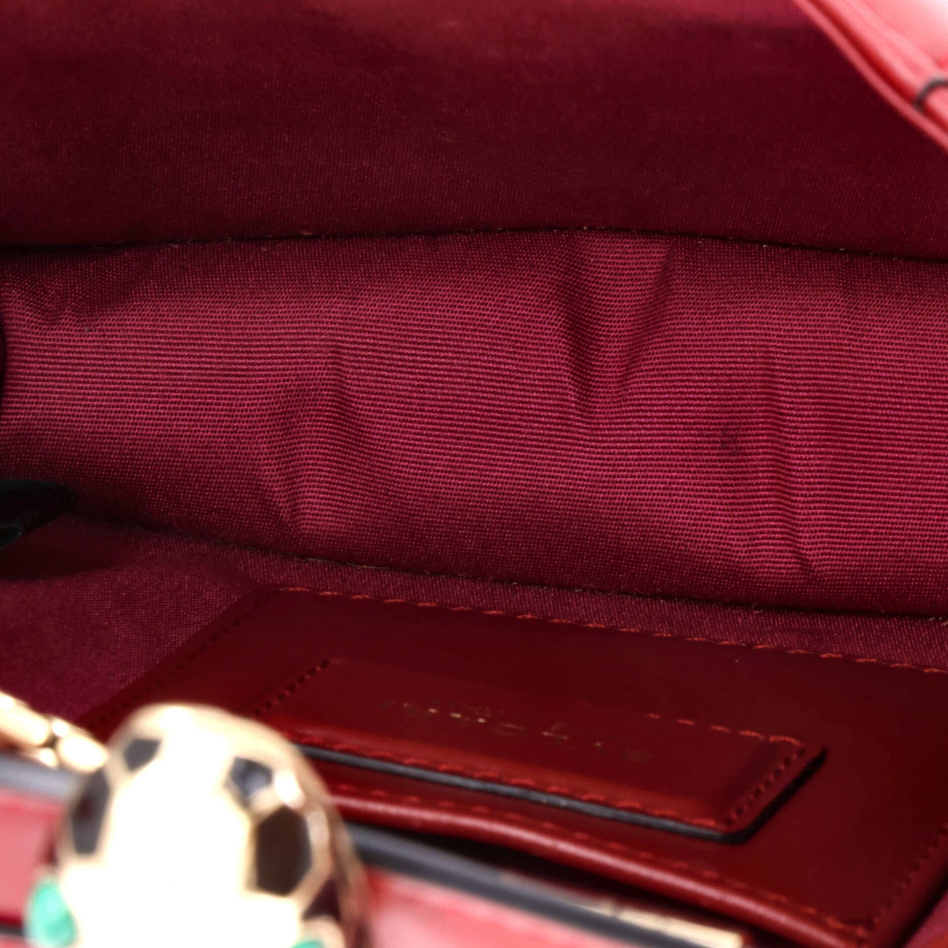 Serpenti Forever Square Shoulder Bag Leather Small, Alternate, color, Red