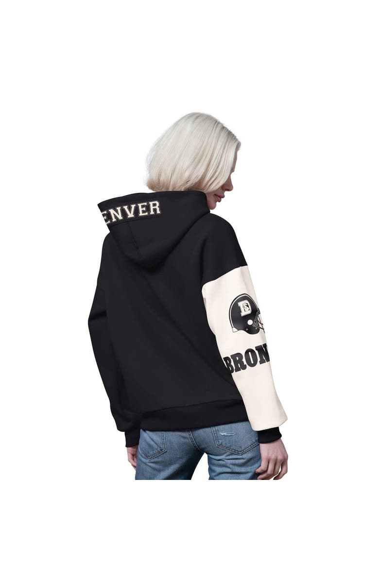 STARTER Women's Starter  Black Denver Broncos 4th Down Full-Zip Hoodie, Alternate, color, Black