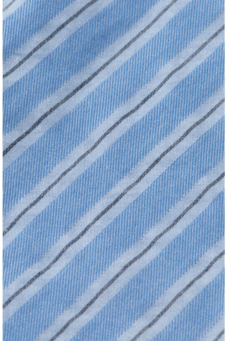 Kids' Relaxed Fit Stripe Cotton Button-Up Shirt, Alternate, color, BLUE/ AGATE GREEN STRIPE